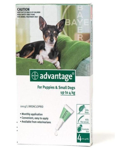 Advantage Dogs SML 04KG Green Flea & Lice Treatment for Dogs The Pet