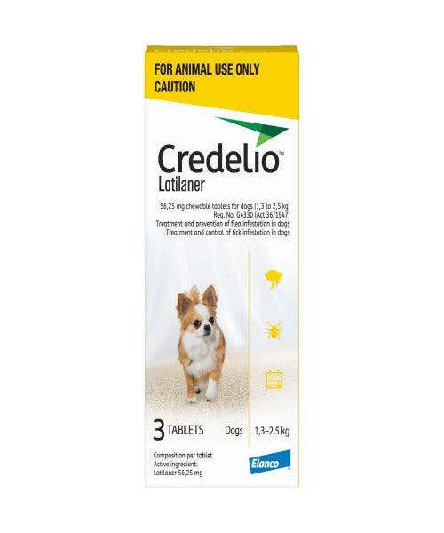Credelio Chew Tick and Flea Treatment for Dogs 1.3 to 2.5kg The Pet