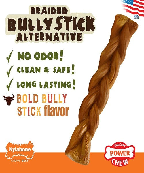 Nylabone Extreme Chew Braided Bully Stick Dog Chewing Toy The Pet & Tack Shop