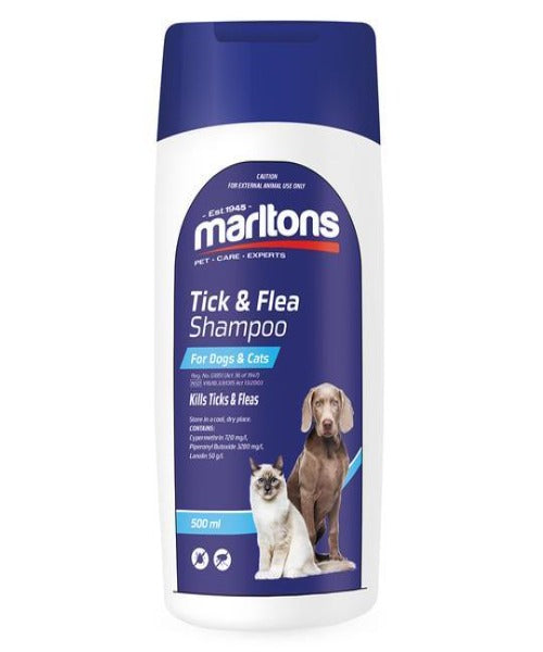 Marltons Tick & Flea Shampoo For Dogs & Cats 250ml The Pet & Tack Shop
