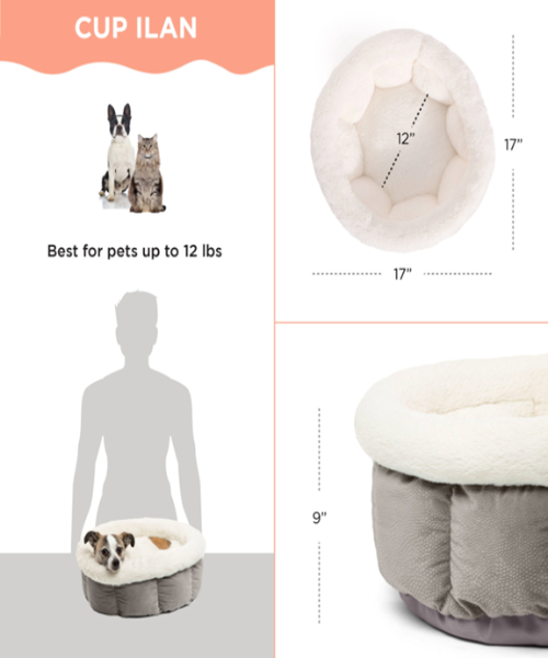 Best Friends by Sheri Cuddle Cup Ilan Dog & Cat Bed