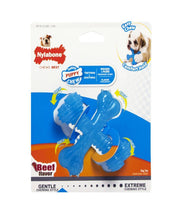 Nylabone Puppy X Shaped Chew Beef Puppy Toy - The Pet & Tack Shop