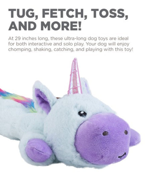Charming Pets Longidudes Unicorn Dog Toy