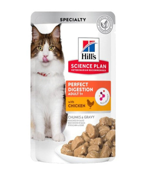 Hill's Science Plan Perfect Digestion Adult Cat Pouches 12x85g