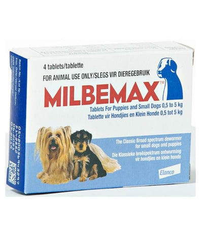 MILBEMAX CLASSIC PUPPY & SMALL DOGS 0.5-5KG 50'S DEWORMING