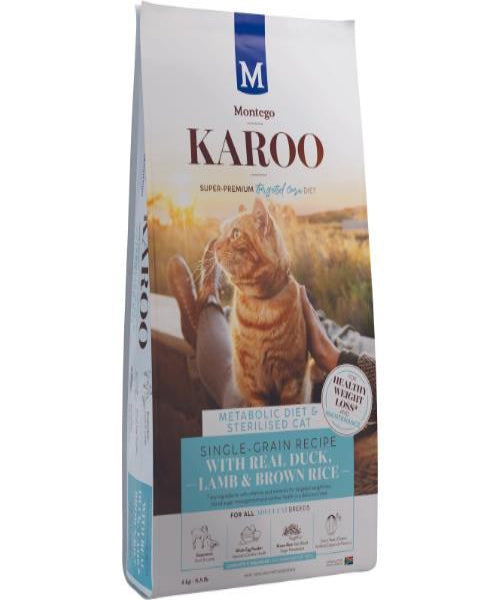 Montego Karoo Targeted Care Metabolic Sterilised  Duck & Lamb Adult Cat Food