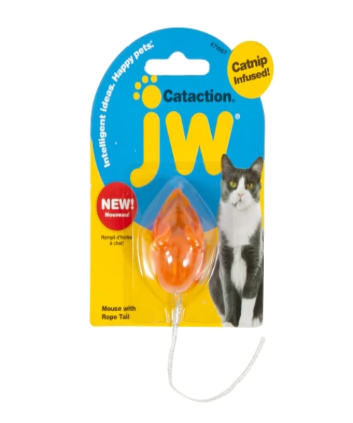 JW Cataction Mouse with Bell and Tail Cat Toy - The Pet & Tack Shop