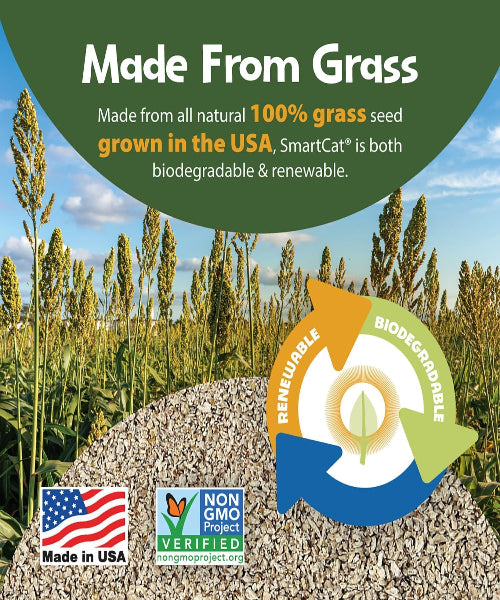 SmartCat Natural Clumping Litter 100% Grass - The Pet & Tack Shop