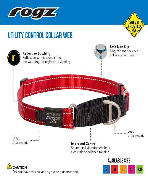 ROGZ Control Collar Web for Dogs