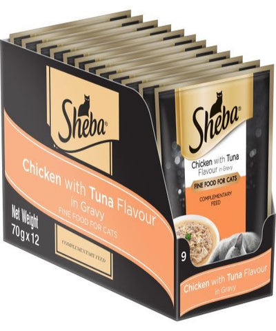 Sheba Chicken with Tuna in Jelly Wet Cat Food 24 X 70g Pouches