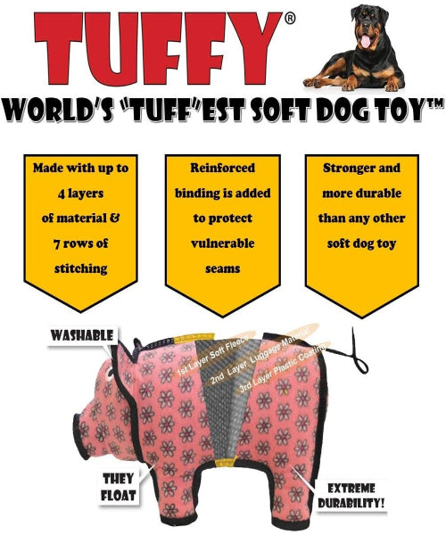 Tuffy Barnyard Cow Dog Toy