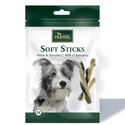 Hunter - Soft Sticks Milk and Spruilina Dental Snacks - 90g - Pet Mall 