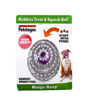 Petstages Nubbiez Treat and Squeak Ball Dog Toy - Pet Mall
