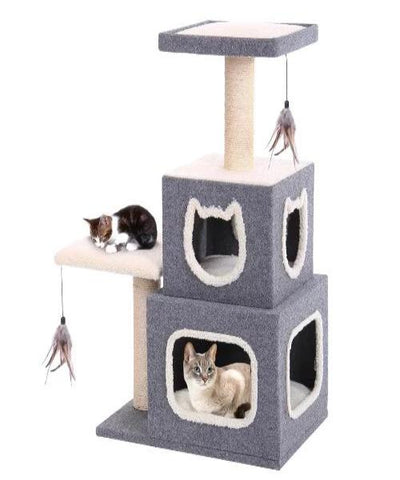 Penn Plax Cat Scratcher with 2 Houses - Pet Mall