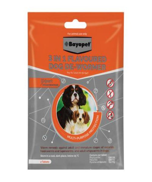 BAYOPET 3 IN 1 FLAV DOG DEWORMER - Pet Mall
