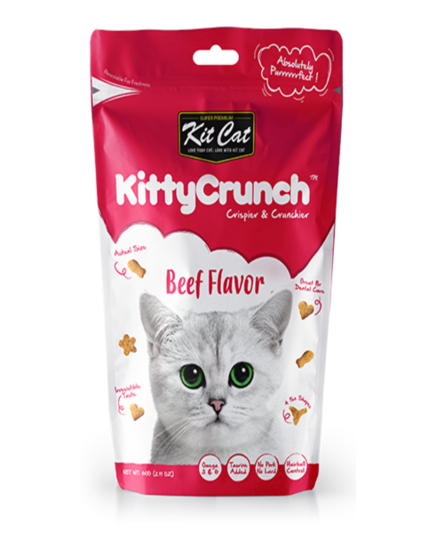 Kit Cat KittyCrunch Beef Flavour Cat Treats  - Pet Mall