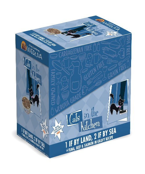 Weruva 1 If BY Land, 2 IF By Sea in Gravy Pouches Cat Food