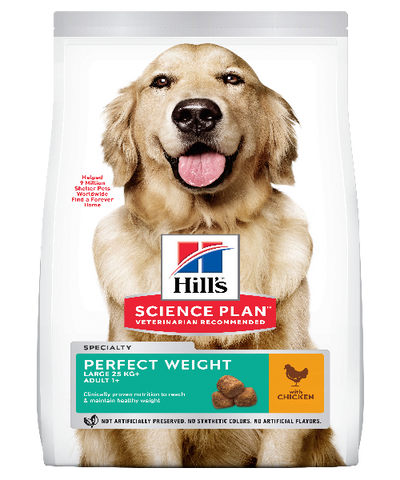 Hill's™ Science Plan™ Perfect Weight Large Breed Chicken Adult Dog Food 12 KG - Pet Mall
