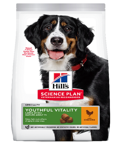 Hill's™ Science Plan™ Large Breed 5+ Youthful Vitality  Chicken & Rice Adult Dog Food 12 KG - Pet Mall