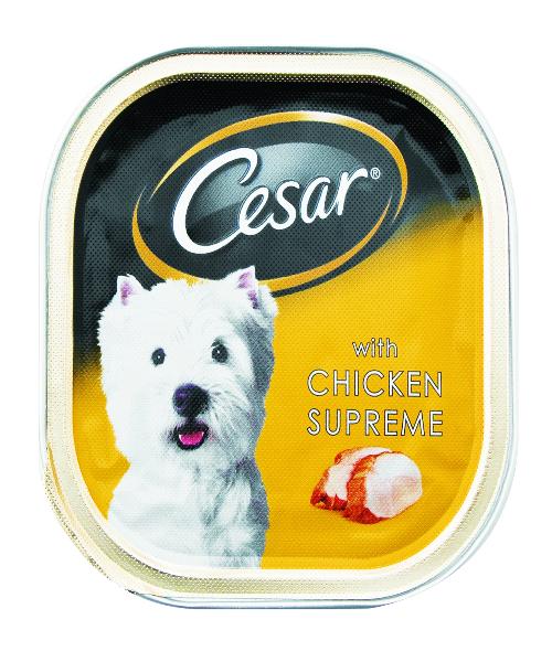CESAR -WET DOG FOOD - Tray of 24pcs x 100g - Chicken Supreme - Pet Mall