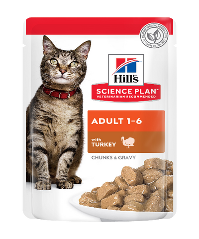Hill's Science Plan Chicken and Turkey Adult Cat Food Pouches 85g X 12 - Pet Mall