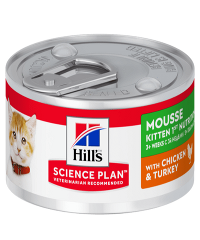 Hill's™ Science Plan™Chicken & Turkey Mousse Canned Kitten Food 82g x 12 - Pet Mall