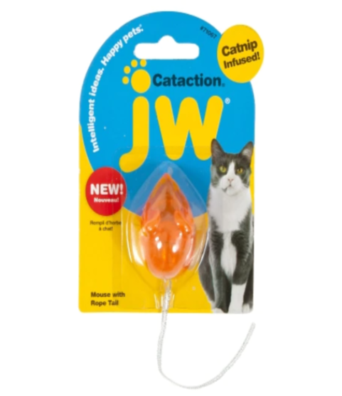 JW Cataction Mouse with Bell and Tail Cat Toy