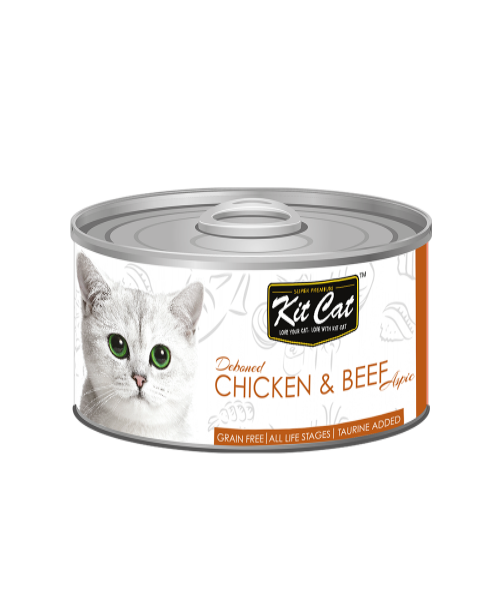Kit Cat Deboned Aspic Wet Toppers Canned Cat Food 24 X 80g