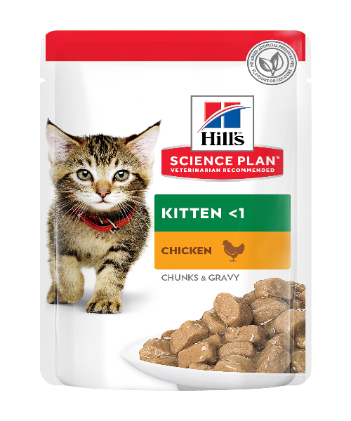 Hill's™ Science Diet™ Chicken & Rice Kitten Food Pouches 12 X 85g - Pet Mall