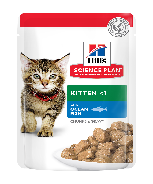 Hill's™ Science Diet™ Chicken & Ocean Fish Kitten Food Pouches 12 X 85g - Pet Mall