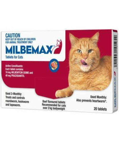 Milbemax Chewable Deworming Tablets for Large Cats 2KG+