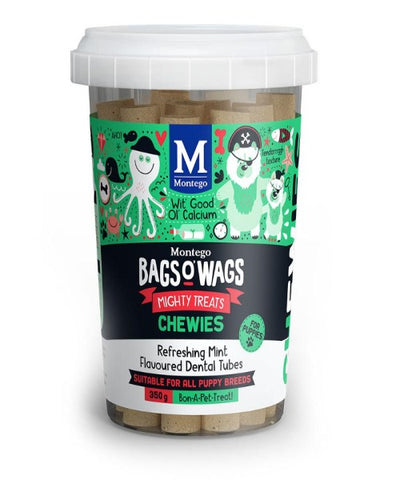 Montego Bags O Wags Chewies Dental Tubes Puppy Treats 350G