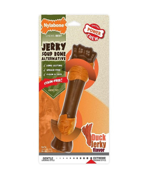 Nylabone Extreme Chew Jerky Soup Bone Duck Dog Chewing Toy X-Large