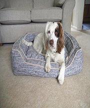 Rosewood Luxury Slate & Oatmeal Square Bed - Pet Mall