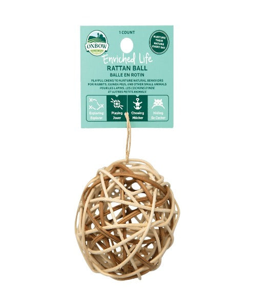 Oxbow Enriched Life Rattan Ball Small Pet Teat Toy