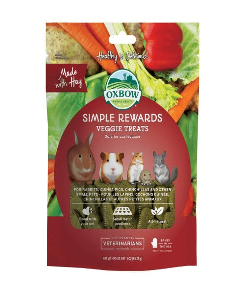 Oxbow Simple Rewards Baked Veggie Pet Treats for Small Pets