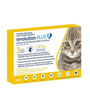 Revolution Plus Cat Tick, Flea and Worm Spot-On Treatment - up to 2.5kg Yellow Pack of 3's