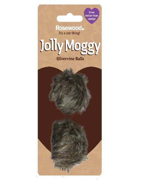 Rosewood Jolly Moggy Silvervine Plush Cat Balls