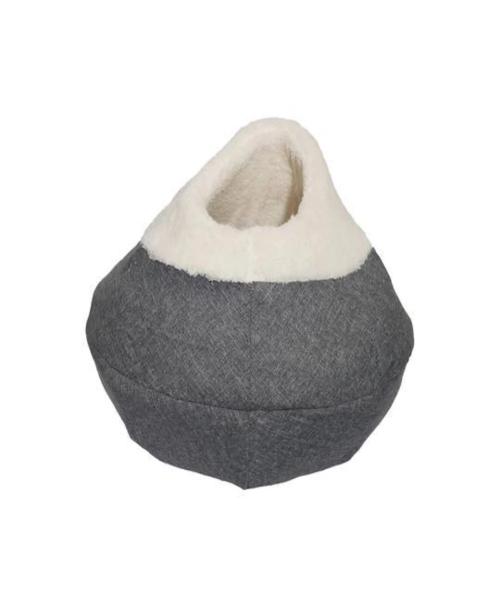 Rosewood Round Cosy Plush Cave Cat Bed - Pet Mall