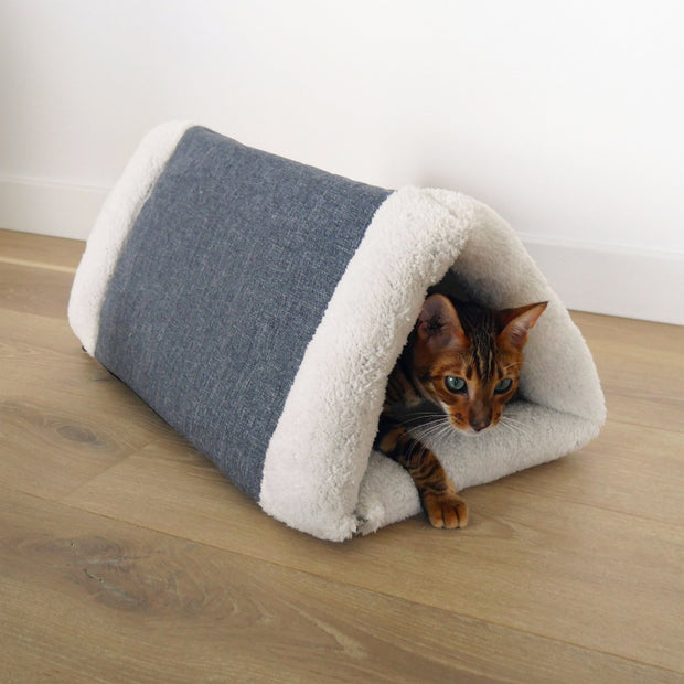 Rosewood Snuggle Plush 2 in 1 Cat Comfort Den - Pet Mall