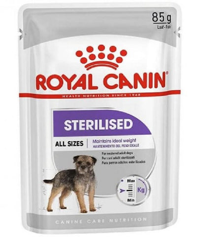 Royal Canin Sterilised Care Loaf Adult Wet Dog Food Pouches - 12 x 85g