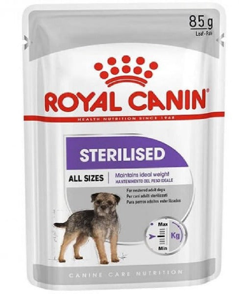 Royal Canin Sterilised Care Loaf Adult Wet Dog Food Pouches - 12 x 85g