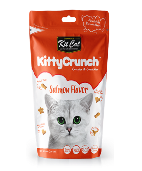 Kit Cat KittyCrunch Salmon Flavour Cat Treats  - Pet Mall