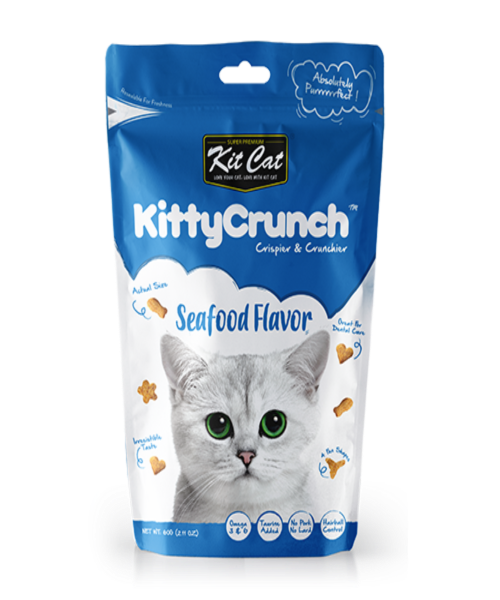 Kit Cat KittyCrunch Seafood Flavour Cat Treats  - Pet Mall