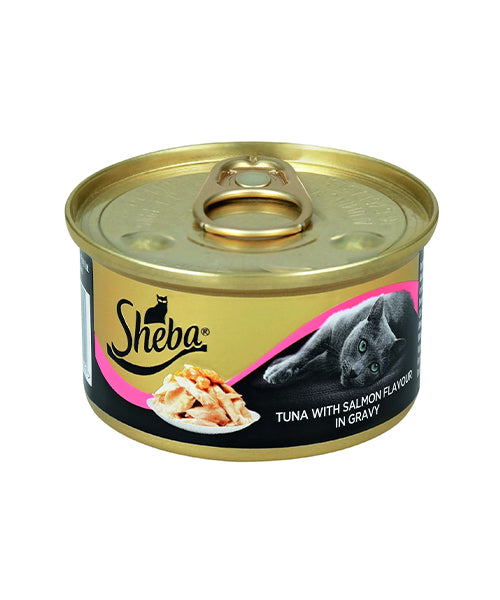 SHEBA -WET CAT FOOD - Tuna with Salmon in Gravy  24 X 85g - Pet Mall