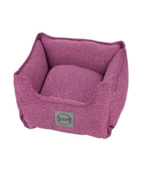 Scruffs Manhattan Dog Box Bed Berry Purple