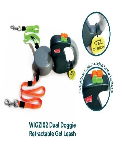 Wigzi Dual Doggie Retractable Gel Leash - Pet Mall