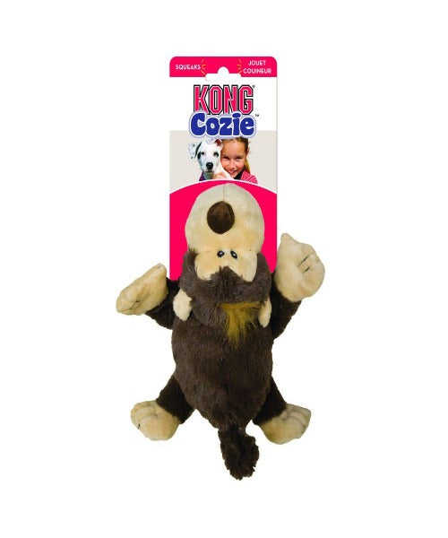 KONG COZIE Brown Funky Monkey Plush Dog Toy - Pet Mall