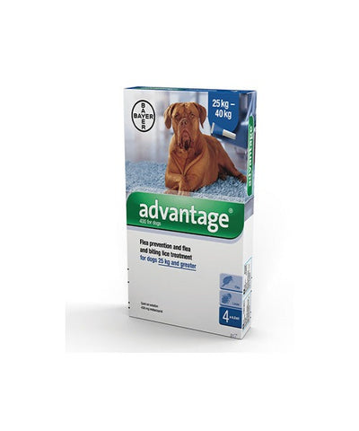 ADVANTAGE XLRG DOG 25KG+ EACH TREATMENT FOR FLEA INFESTATION - Pet Mall
