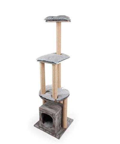 All For Paws Vintage Cat 3-Level Cat Furniture - Pet Mall